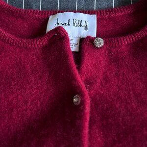 Joseph Ribkoff Cashmere Button-Front Crew Neck Cardigan -S